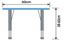 Mesa de madera en forma cuadrada